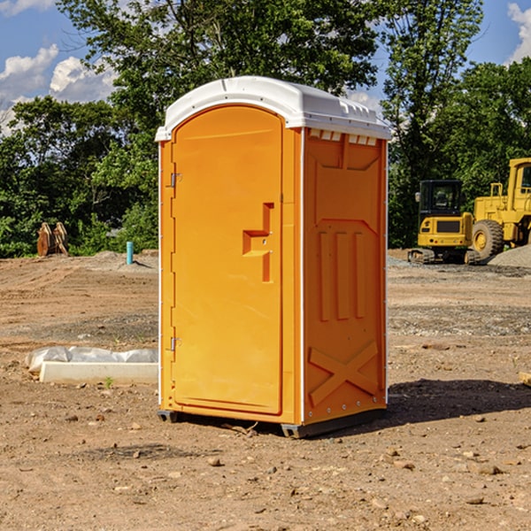 how often are the porta potties cleaned and serviced during a rental period in Woodland Park